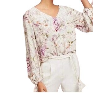 Anthropologie Maeve Pernille Floral Pattern Blouse